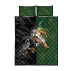 South Africa And New Zealand Quilt Bed Set Springboks And Kiwis Rugby Rivalry