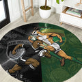 South Africa And New Zealand Round Carpet Springboks And Kiwis Rugby Rivalry