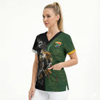 Custom South Africa And New Zealand Scrub Top Springboks And Kiwis Rugby Rivalry