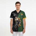 Custom South Africa And New Zealand Scrub Top Springboks And Kiwis Rugby Rivalry
