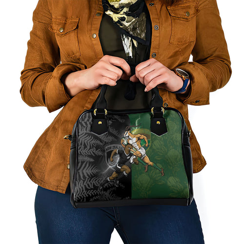 South Africa And New Zealand Shoulder Handbag Springboks And Kiwis Rugby Rivalry