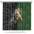 South Africa And New Zealand Shower Curtain Springboks And Kiwis Rugby Rivalry