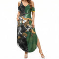Custom South Africa And New Zealand Summer Maxi Dress Springboks And Kiwis Rugby Rivalry