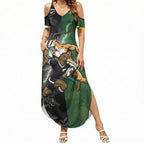 Custom South Africa And New Zealand Summer Maxi Dress Springboks And Kiwis Rugby Rivalry