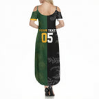 Custom South Africa And New Zealand Summer Maxi Dress Springboks And Kiwis Rugby Rivalry