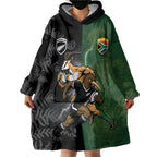 Custom South Africa And New Zealand Wearable Blanket Hoodie Springboks And Kiwis Rugby Rivalry