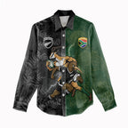 Custom South Africa And New Zealand Women Casual Shirt Springboks And Kiwis Rugby Rivalry