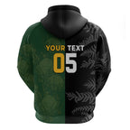 Custom South Africa And New Zealand Zip Hoodie Springboks And Kiwis Rugby Rivalry