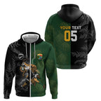 Custom South Africa And New Zealand Zip Hoodie Springboks And Kiwis Rugby Rivalry
