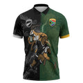 Custom South Africa And New Zealand Zipper Polo Shirt Springboks And Kiwis Rugby Rivalry