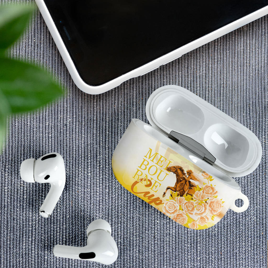 Melbourne Horse Racing AirPods Case Vintage Floral Equestrian Rider