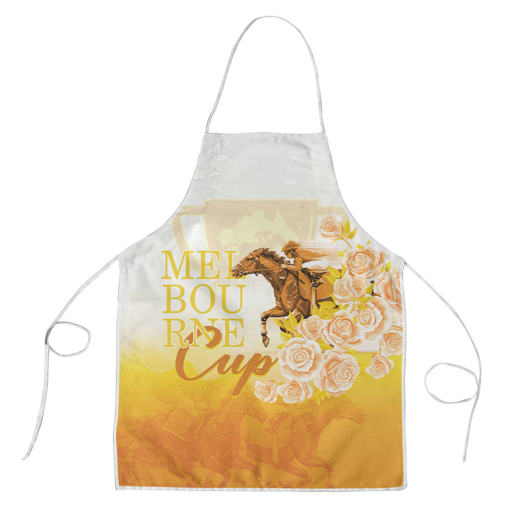 Melbourne Horse Racing Apron Vintage Floral Equestrian Rider
