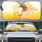 Melbourne Horse Racing Auto Sun Shade Vintage Floral Equestrian Rider