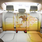 Melbourne Horse Racing Back Car Seat Cover Vintage Floral Equestrian Rider