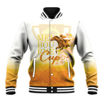 Melbourne Horse Racing Baseball Jacket Vintage Floral Equestrian Rider