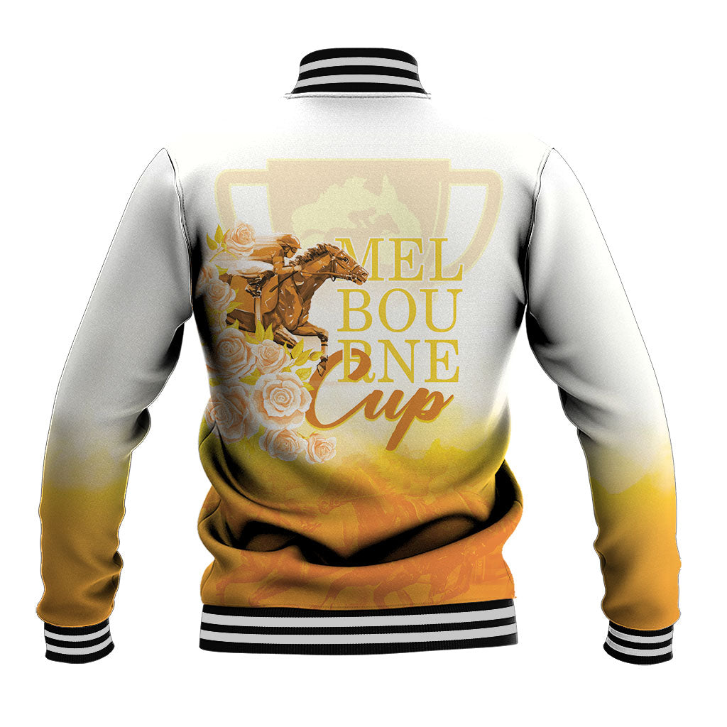 Melbourne Horse Racing Baseball Jacket Vintage Floral Equestrian Rider