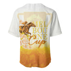 Melbourne Horse Racing Baseball Jersey Vintage Floral Equestrian Rider