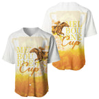 Melbourne Horse Racing Baseball Jersey Vintage Floral Equestrian Rider