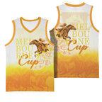Melbourne Horse Racing Basketball Jersey Vintage Floral Equestrian Rider