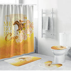 Melbourne Horse Racing Bathroom Set Vintage Floral Equestrian Rider
