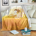 Melbourne Horse Racing Blanket Vintage Floral Equestrian Rider