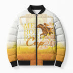 Melbourne Horse Racing Bomber Puffer Jacket Vintage Floral Equestrian Rider