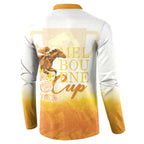 Melbourne Horse Racing Button Sweatshirt Vintage Floral Equestrian Rider