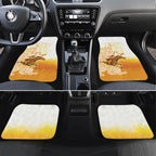 Melbourne Horse Racing Car Mats Vintage Floral Equestrian Rider