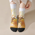 Melbourne Horse Racing Crew Socks Vintage Floral Equestrian Rider