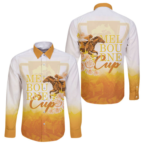 Melbourne Horse Racing Family Matching Puletasi and Hawaiian Shirt Vintage Floral Equestrian Rider