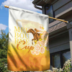 Melbourne Horse Racing Garden Flag Vintage Floral Equestrian Rider