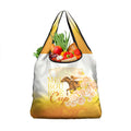 Melbourne Horse Racing Grocery Bag Vintage Floral Equestrian Rider