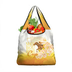 Melbourne Horse Racing Grocery Bag Vintage Floral Equestrian Rider