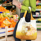Melbourne Horse Racing Grocery Bag Vintage Floral Equestrian Rider