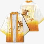 Melbourne Horse Racing Kimono Vintage Floral Equestrian Rider
