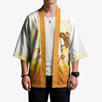 Melbourne Horse Racing Kimono Vintage Floral Equestrian Rider