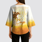 Melbourne Horse Racing Kimono Sleeve Blouse Vintage Floral Equestrian Rider