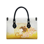 Melbourne Horse Racing Leather Bag Vintage Floral Equestrian Rider