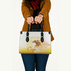 Melbourne Horse Racing Leather Bag Vintage Floral Equestrian Rider