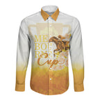 Melbourne Horse Racing Long Sleeve Button Shirt Vintage Floral Equestrian Rider