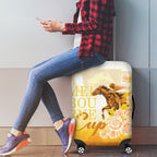 Melbourne Horse Racing Luggage Cover Vintage Floral Equestrian Rider