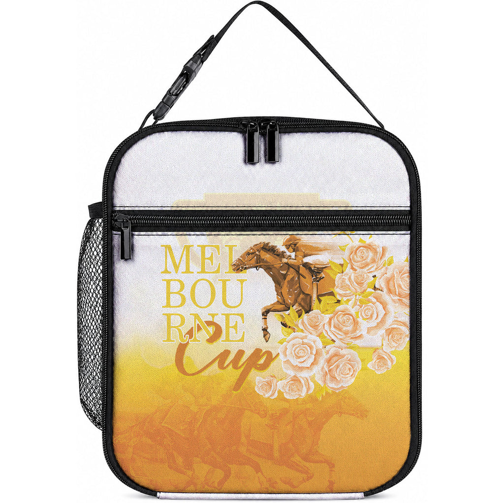 Melbourne Horse Racing Lunch Bag Vintage Floral Equestrian Rider