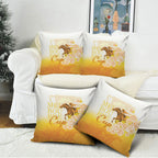 Melbourne Horse Racing Pillow Cover Vintage Floral Equestrian Rider