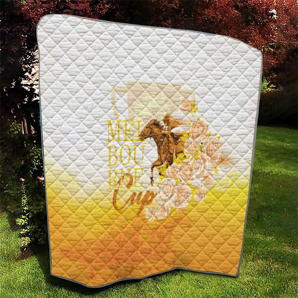 Melbourne Horse Racing Quilt Vintage Floral Equestrian Rider