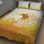 Melbourne Horse Racing Quilt Bed Set Vintage Floral Equestrian Rider