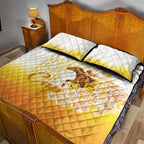 Melbourne Horse Racing Quilt Bed Set Vintage Floral Equestrian Rider