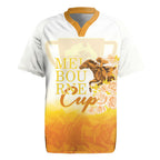 Melbourne Horse Racing Rugby Jersey Vintage Floral Equestrian Rider