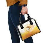 Melbourne Horse Racing Shoulder Handbag Vintage Floral Equestrian Rider