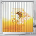 Melbourne Horse Racing Shower Curtain Vintage Floral Equestrian Rider