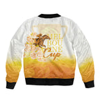 Melbourne Horse Racing Sleeve Zip Bomber Jacket Vintage Floral Equestrian Rider